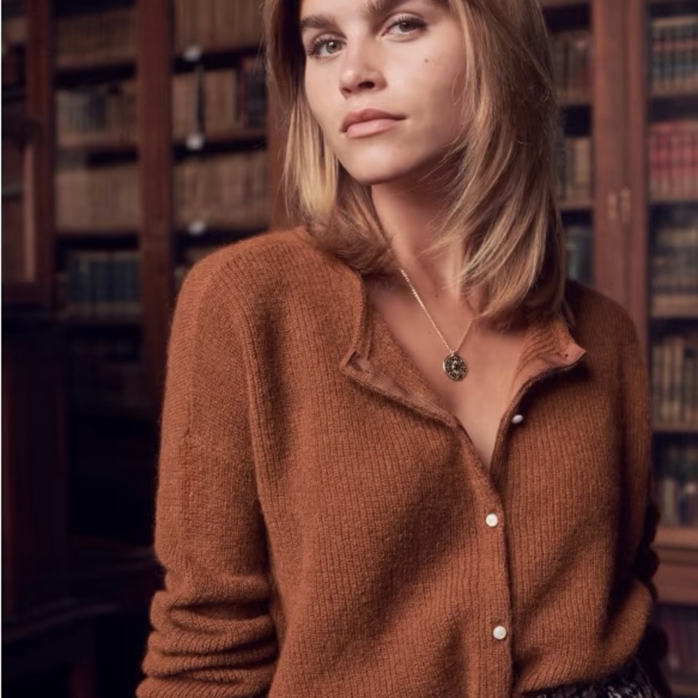 Sezane Gaspard Cardigan Camel size XS
